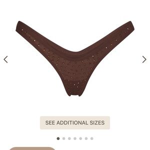 Swarovski skims rhinestone  thong